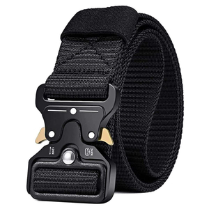 Ceintures tactiques pour hommes Style militaire Travail Randonnée Riggers Web Gun Ceinture avec boucle en métal à dégagement rapide robuste